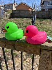 VIRAL Squishy Neon Pink/Green Ducks Sunny Days JUMBO SQUISHY AUTHENTIC lot     
