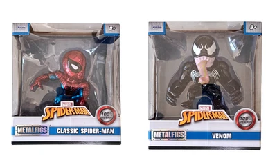 Figurine moulée sous pression Jada Toys Metalfigs Spider-Man + Venom 4 pouces... - Photo 1/4