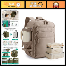 17.3" Laptop Travel Backpack for Men & Women - Water-Resistant, Flight Approved,
