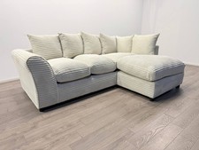 Harry Right-Hand Fabric Corner Sofa – Stone (Beige)