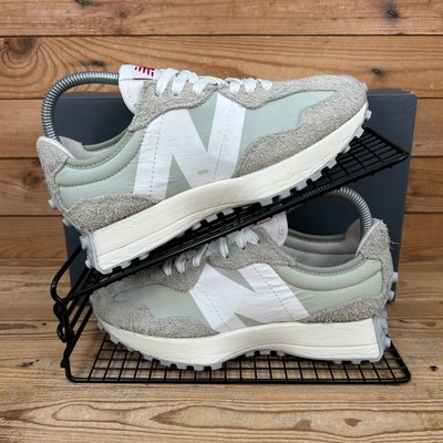 New Balance 327 Sneaker Damen Größe UK 4 Grün Oliv Wildleder Freizeitschuhe Neu mit Karton