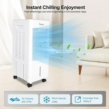 3-IN-1  Evaporative Air Cooler Portable Air Conditioners w/Remote 1.45-Gal Tank