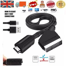 Portable HDMI to SCART Converter Cable Video Audio Adapter Lead 1M for HD TV DVD