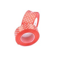 Satinband Geschenkband Rot Gepunktet 12Mm X 22M