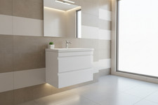 Gloss White Wall Hung Vanity Unit 500‑800mm Modern Bathroom Cabinet Basin