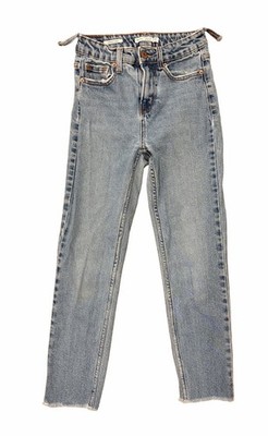 Bershka Straight  Light Wash Blue Denim Jeans Women s Size 2