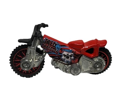 Vintage Hot Wheels | L34 Tree Shredder Red & Black | Motorcycle Bike Toy | Skull