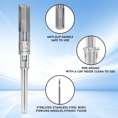 10Pcs Mixed Piercing Needles (14G-22G) - Hollow Cannula Body Piercing Tools for image 2