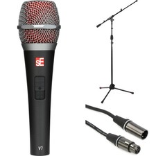 sE Electronics V7 Switch Supercardioid Dynamic Handheld Vocal Microphone Stand