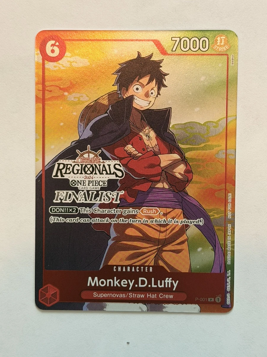 Monkey.D.Luffy [Finalist] P-001 One Piece Promotion Cards | eBay
