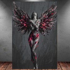 LEINWAND BILD ER XXL ABSTRAKT FRAU ENGEL GRAFFITI BUNT EROTIK WAND POSTER P2242
