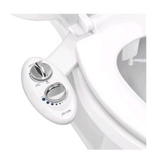 LUXE Bidet Neo 120 Self Cleaning Nozzle Fresh Water Mechanical Silver White Open