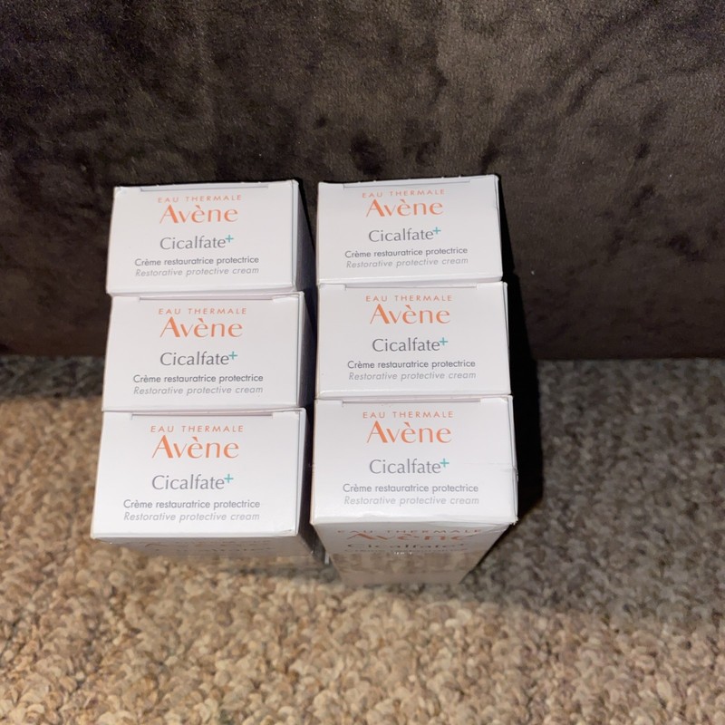 6 Avene Cicalfate Restorative Protective Cream Fragrance Free Zinc 1.3 oz Ea