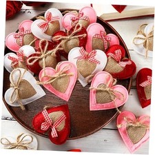 Valentines Day Tree Decorations Felt Heart Ornaments Felt Daisy Flower Hanging