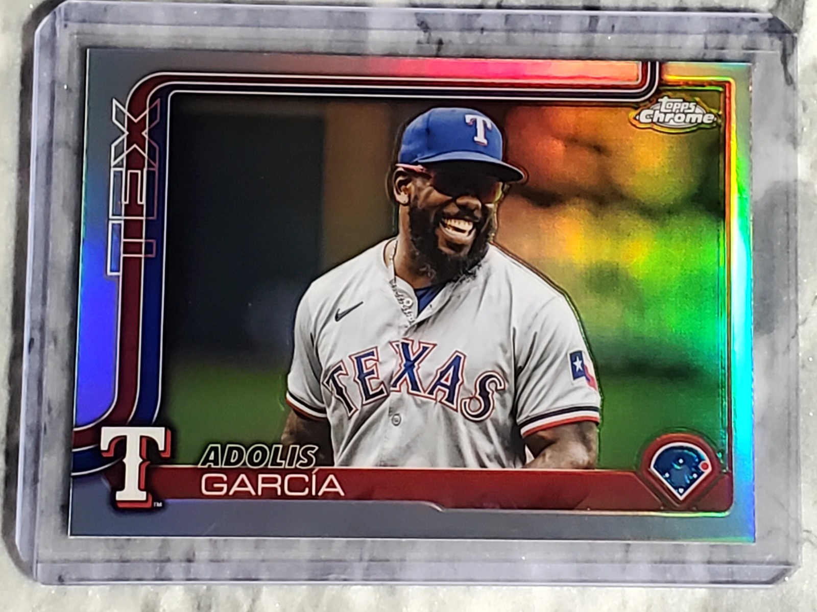 Adolis Garcia 2025 Topps Chrome Photo Variation Refractor SP #293 Texas Rangers
