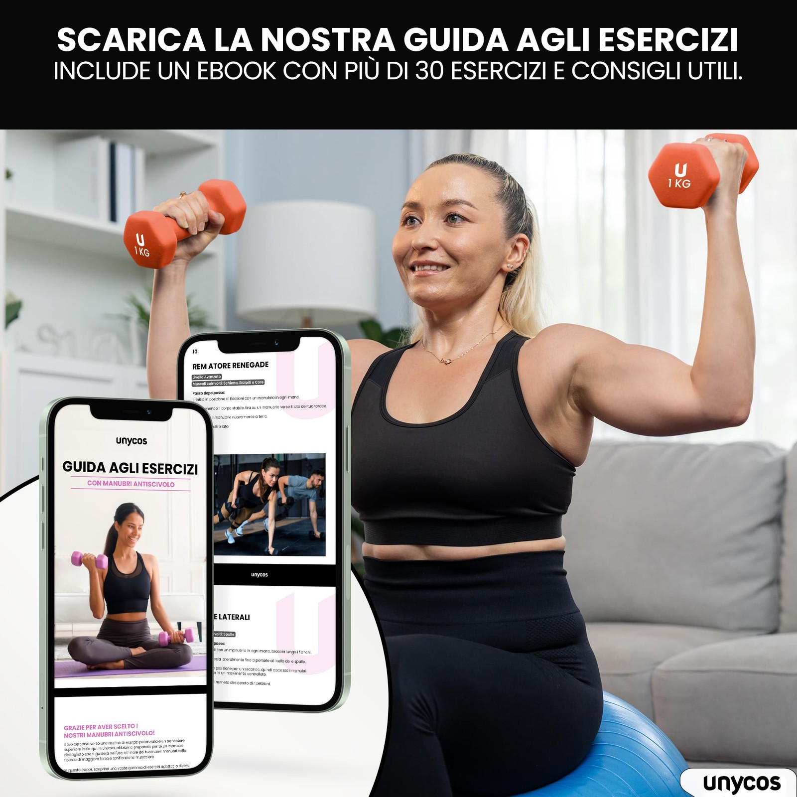 Coppia di manubri esagonali da 1-10 kg foto 6