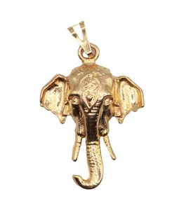 Authentic Elephant Head Necklace 18k Gold Plated with 22 inch Chain - Elephant Necklace