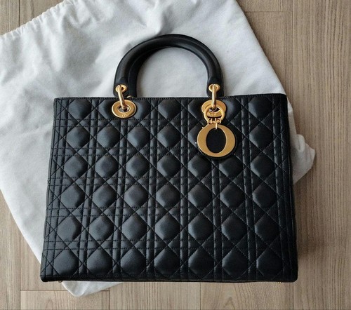 Officially unused Christian Dior Lady Dior Cannage Bag Large