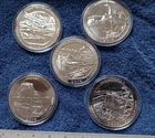 2014 AMERICA THE BEAUTIFUL ATB 5OZ BULLION COIN SET