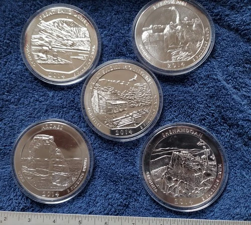 2014 AMERICA THE BEAUTIFUL ATB 5OZ BULLION COIN SET