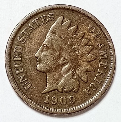 Indian Head Penny Lot of "1" VERY NICE 1909 GOOD OR BETTER°$ FREE SHIPPING $#V95