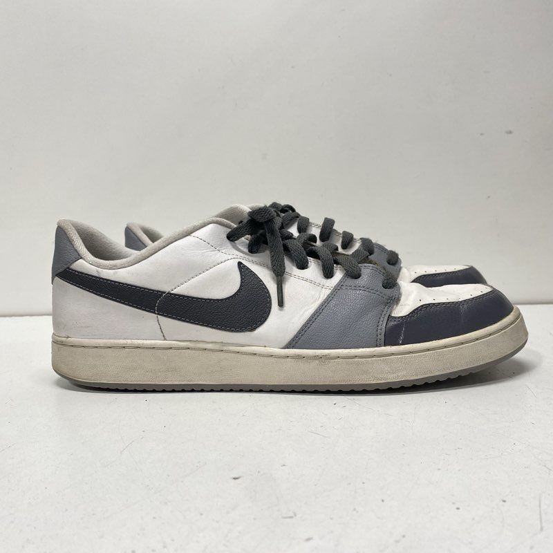 Nike White/grey/black Solid Sneaker Athletic Shoe… - image 3