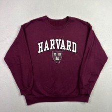 Vintage 90s Harvard University Collegiate Graphic Sweatshirt Crewneck Mens Large