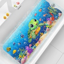 Baby Bath Mat for Tub Non Slip Kids Bath Mat - 40''x16'' Extra Long Cartoon T...