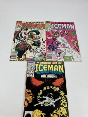 Iceman #2, #3, #4 1985  Lot of 3 Marvel Comic Book X-Men Ships Fast