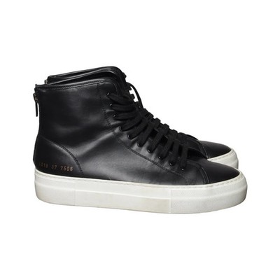 Woman By Common Projects, Sneaker, Größe: 37, Leder, Schwarz/Weiß, Damen #qUZ