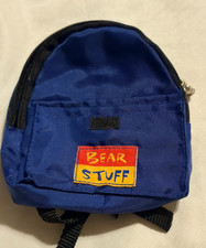 Build A Bear Workshop Bear Stuff Backpack Bookbag Blue BABW Accessories