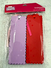 24 foam bookmarks w/ scalloped edge 2" x 6" craft teacher supply red pink purple