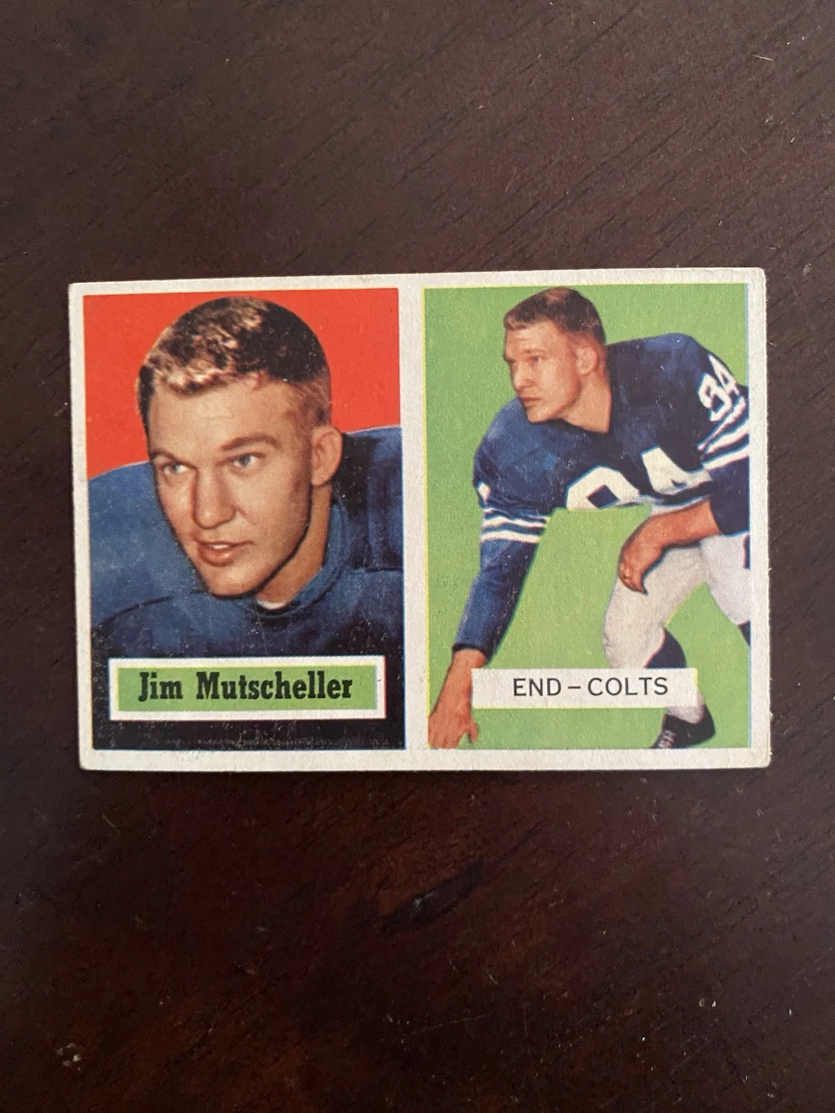 1957 Topps Set Break Jim Mutscheller 103 (ex)