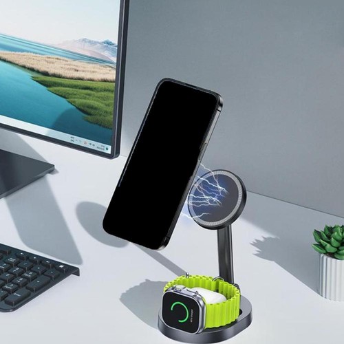 Magnetic Three in One Wireless Charger Suitable For Headphones, IP U8H6 P1Y K3V6 - Picture 8 of 13