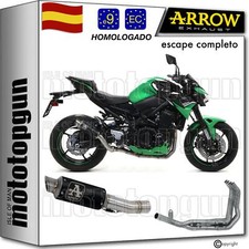 escape completo hom nc negro gp2 gp-2 arrow por kawasaki z900 z-900 a2 2021 21