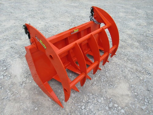 60" Brush Root Rake Clam Grapple Attachment Fits Skid Steer Tractor Quick Attach - Picture 3 of 10