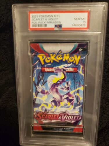 2023 Pokemon Scarlet Violet GRADED Foil Pack Miraidon PSA 10 - Picture 3 of 3