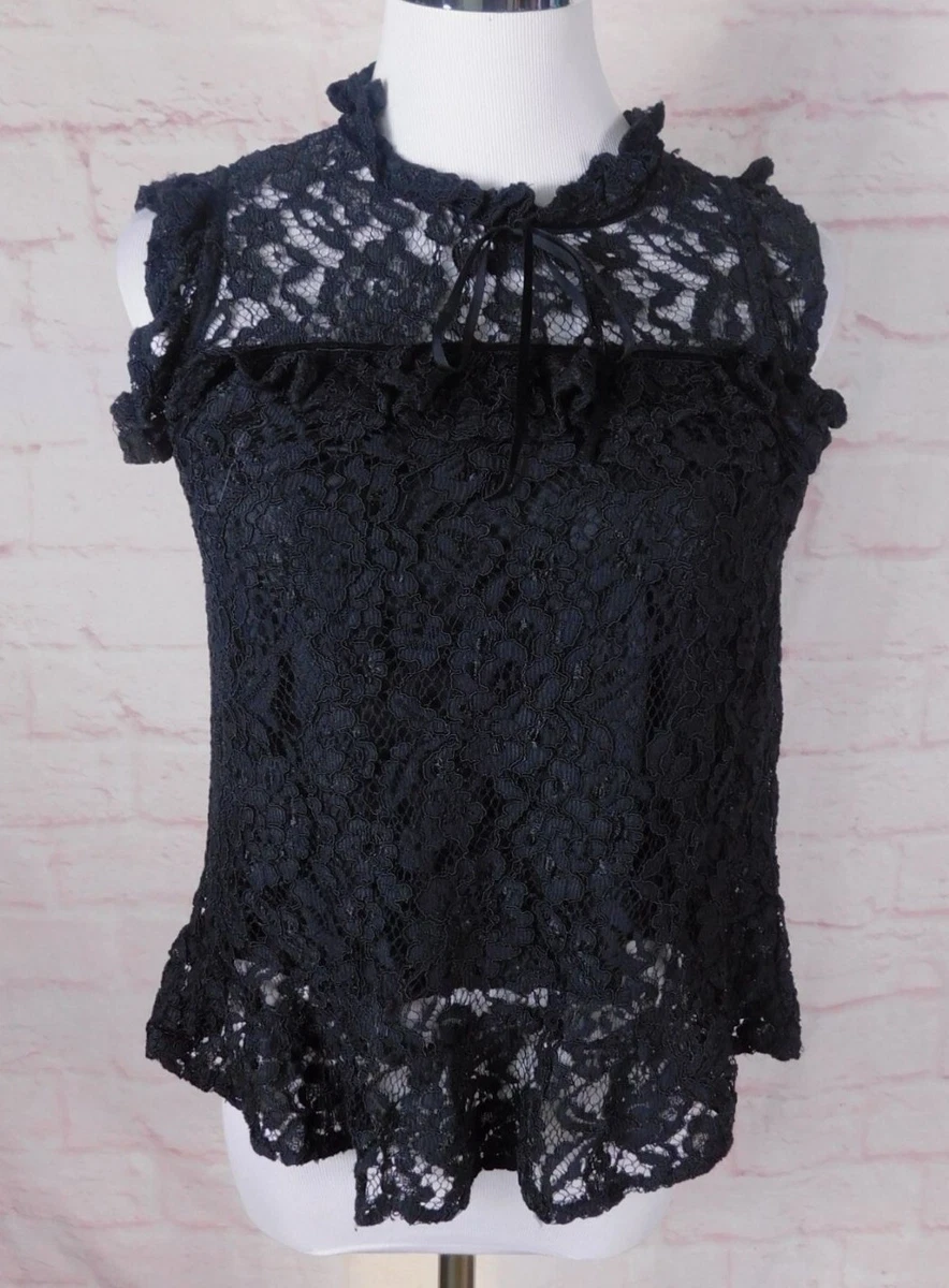 Blouse Papaya Rose Poussière Avec Dentelle Et Bretelles Spaghetti - Taille M - Occasion