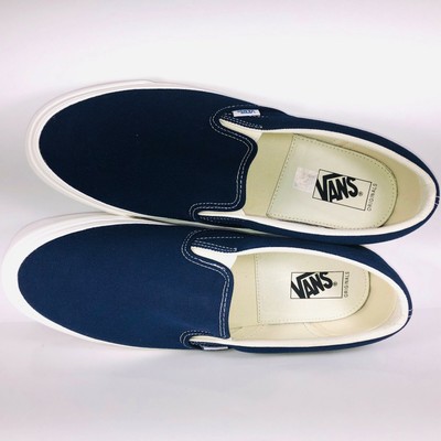 VANS OG Classic Slip On Canvas Peacoat Blue White Shoes VN000UDFF9L Men Size 13 888655123424 | eBay