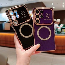 Wave Frame Magnetic Case for Samsung S26 S25 Ultra S24 S23 S22 Camera Protective