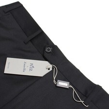 Zanella NWT Dress Pants Size 35 US Pn12 In Dark Blue Small Pattern 100 Wool