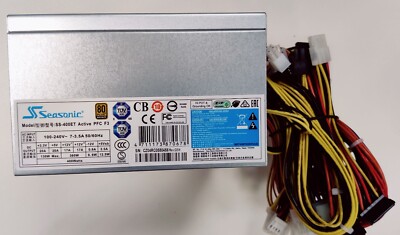 Seasonic ATX SS-400ET Active PFC F3 400W Power Supply, New