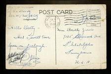 US Postal History Military WWII Free Card Scotland APO #887 1943 HQ Europe to PA