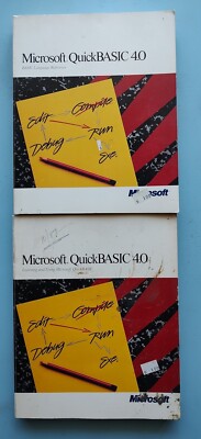 Microsoft QuickBASIC 4.0 PC Manual Lot 1987 Basic Language Reference Learning 