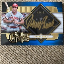 2022 Topps Five Star Johnny Bench Golden Graphs Gold Ink Auto 3/20 Reds