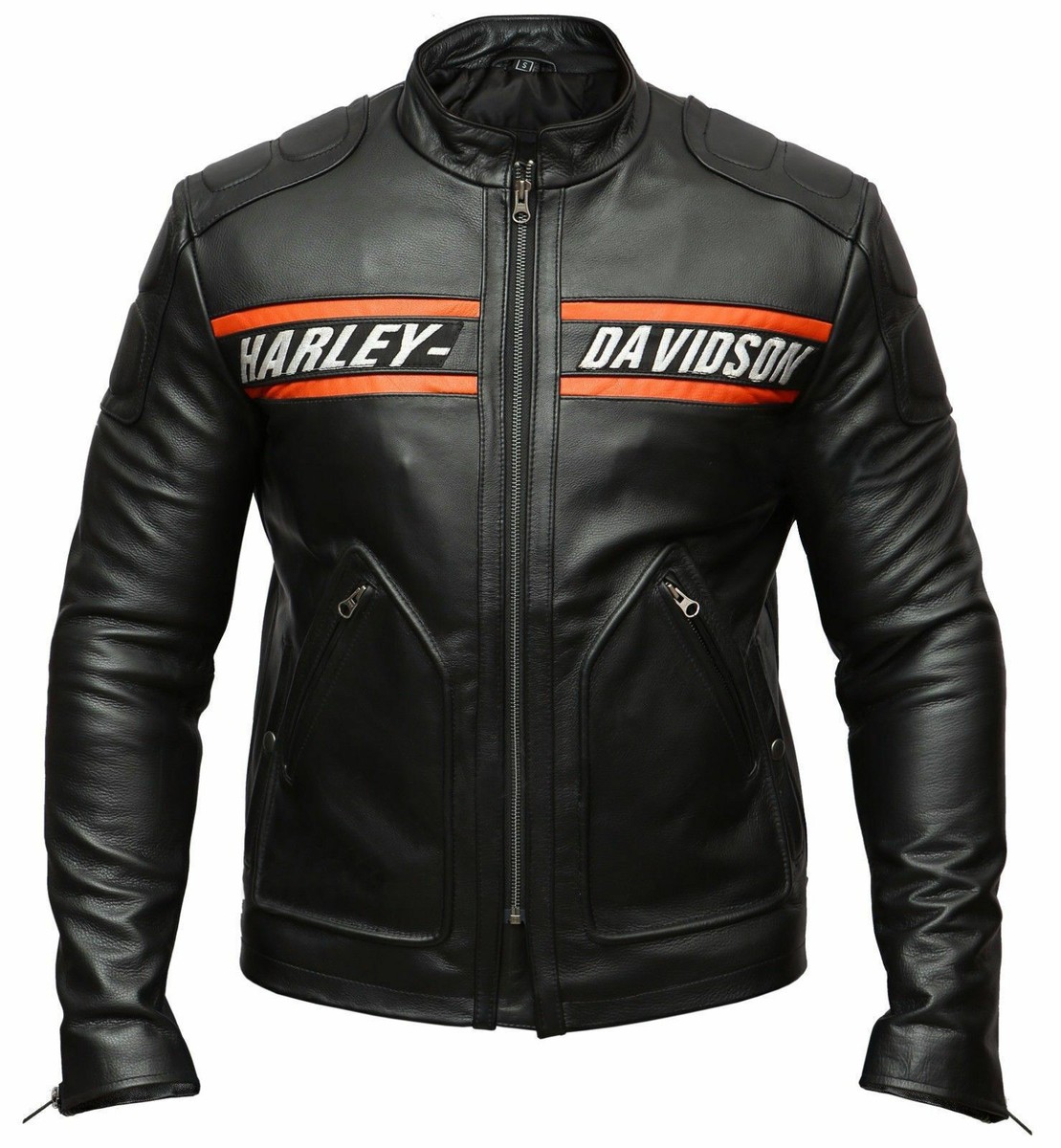 Men Leather Jacket Bill Goldberg Jacket Motorcycle Biker Black
