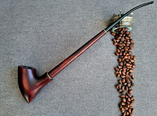 Pipa larga 12,8' tallo largo Churchwarden fumar tabaco pipa de madera