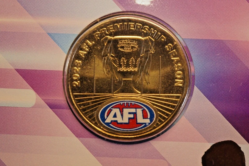 2023 Australia Impressions PNC AFL&AFLW - 4 Coins Ltd Ed Coloured $1 #0164/1000 - image 2 of 4