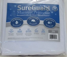 SureGuard TWIN Size Mattress Protector - 100% Waterproof, Hypoallergenic -