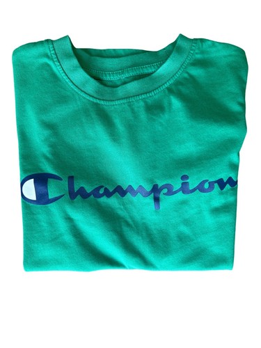 Champion Shirt Youth Green Classic Fit Cotton T Shirt; Youth Small Worn Once - Picture 2 of 5